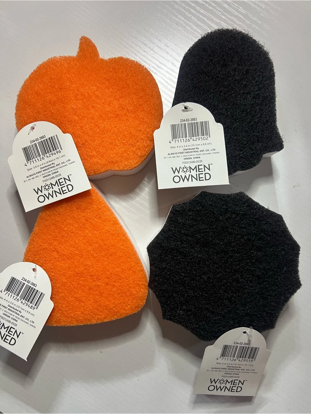 Halloween  Accessories - Orange & White Foam Shapes